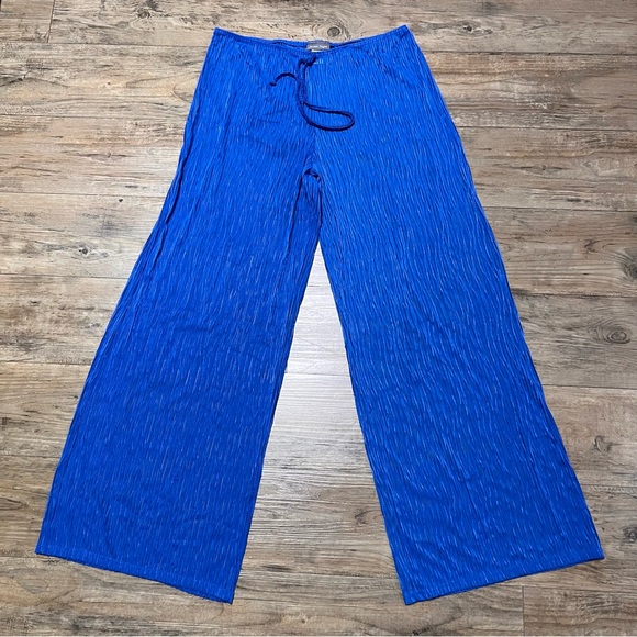 Jordan Taylor Royal Blue Beachwear Pants Pull-over Sheer Swim Bottom Cover-up L - Picture 3 of 10